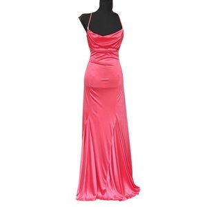 Vintage Blush Silk Halter Gown